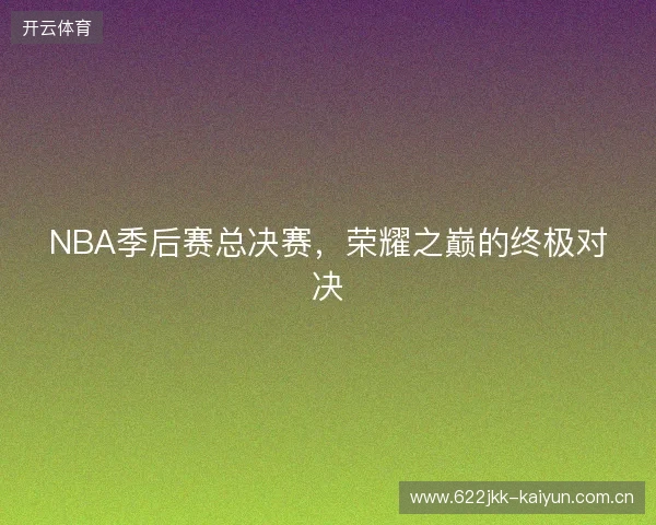 NBA季后赛总决赛，荣耀之巅的终极对决
